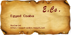 Egyed Csaba névjegykártya