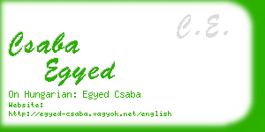 csaba egyed business card